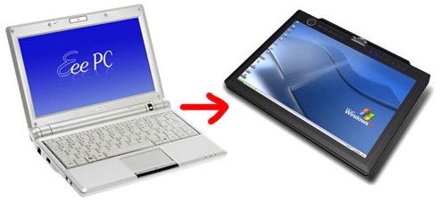 Eee PC в виде Tablet PC - очередной сюрприз ASUS на Computex 2008